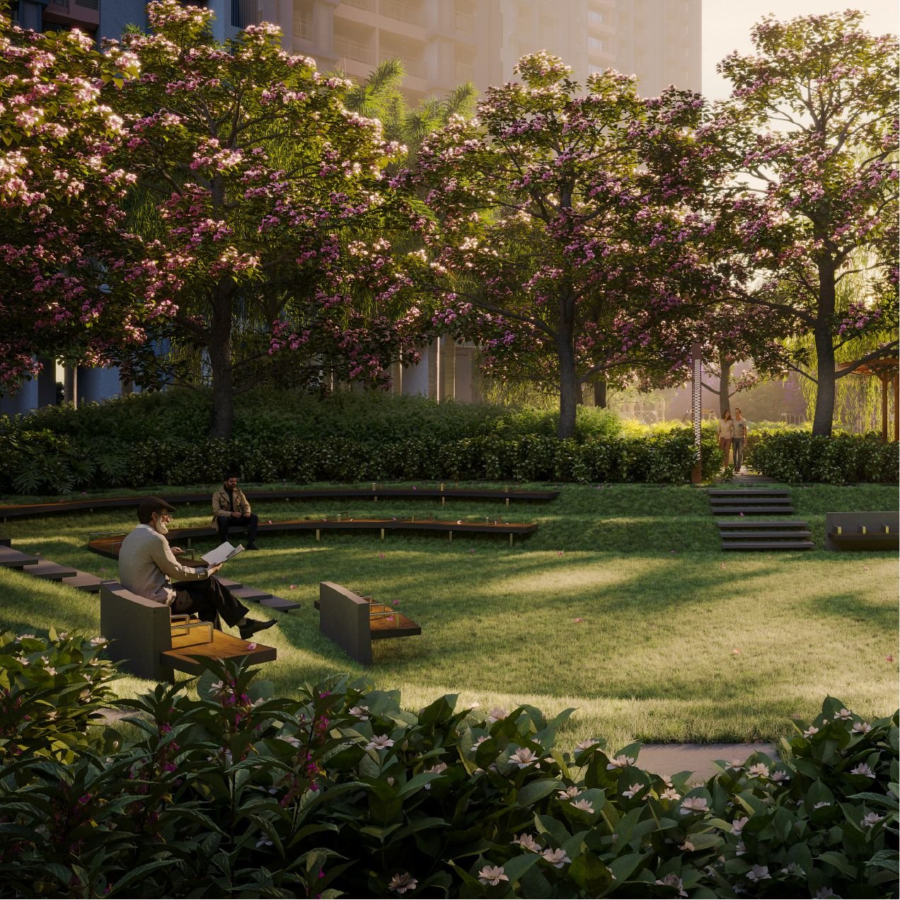 Amphitheatre with Mini Lawn